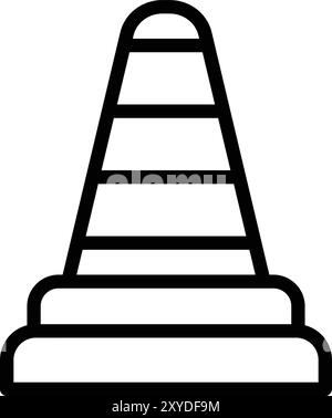 Traffic cone Vector Icon Design Illustration Stock Vector