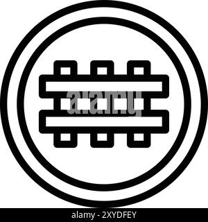 Crossing Vector Icon Design Illustration Stock Vector