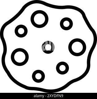 Asteroid icons set. Outline set of asteroid vector icons for web design ...
