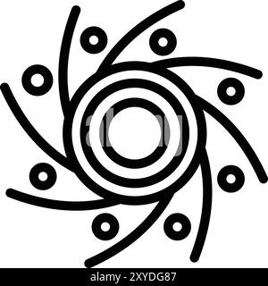 Black hole Vector Icon Design Illustration Stock Vector