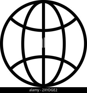 Worldwide Vector Icon Design Illustration Stock Vector