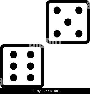 Dice Vector Icon Design Illustration Stock Vector