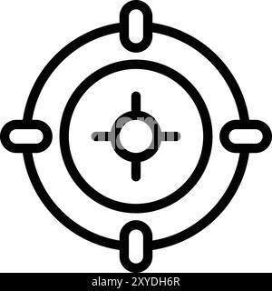 Aim Vector Icon Design Illustration Stock Vector