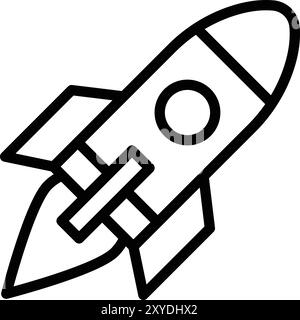 Rocket Vector Icon Design Illustration Stock Vector