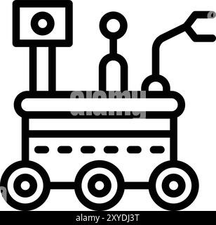 Mars rover Vector Icon Design Illustration Stock Vector