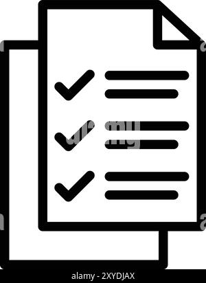 List Vector Icon Design Illustration Stock Vector