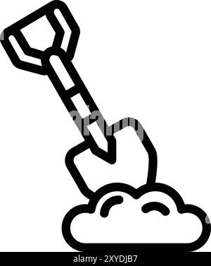 Shovel Vector Icon Design Illustration Stock Vector