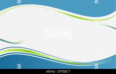 Abstract blue and green Wave Background for business with space for text Stock Vector