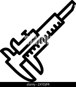Caliper Vector Icon Design Illustration Stock Vector