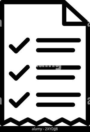 Receipt Vector Icon Design Illustration Stock Vector