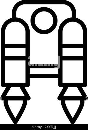 Jetpack Vector Icon Design Illustration Stock Vector
