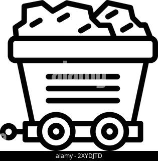 Mining cart Vector Icon Design Illustration Stock Vector