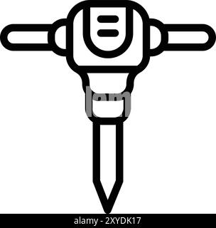 Jackhammer Vector Icon Design Illustration Stock Vector