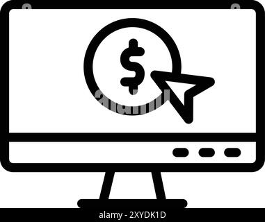 Pay per click Vector Icon Design Illustration Stock Vector