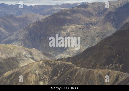 Panoramic view of the Colca Canyon in Peru Stock Photo