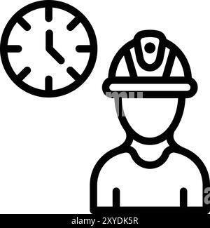 Working hours Vector Icon Design Illustration Stock Vector