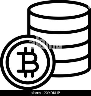 Bitcoin Vector Icon Design Illustration Stock Vector