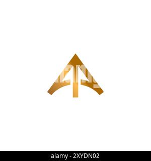 Letter AA Logo Design. Arrow Logo Stock Vector