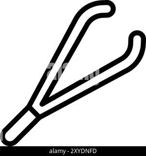 Tweezers Vector Icon Design Illustration Stock Vector