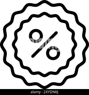 Discount Vector Icon Design Illustration Stock Vector