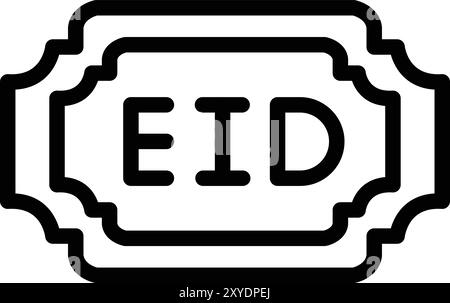Eid Vector Icon Design Illustration Stock Vector
