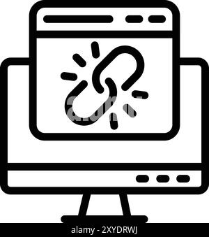 Web link Vector Icon Design Illustration Stock Vector