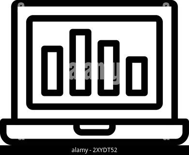 Online graph Vector Icon Design Illustration Stock Vector