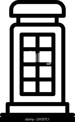 Phone booth Vector Icon Design Illustration Stock Vector