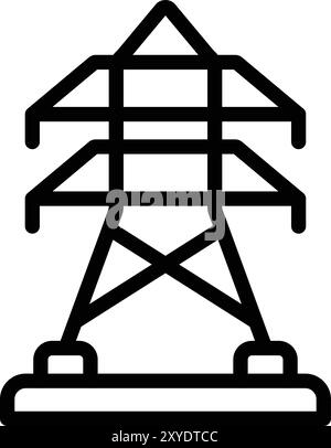 Electric tower Vector Icon Design Illustration Stock Vector