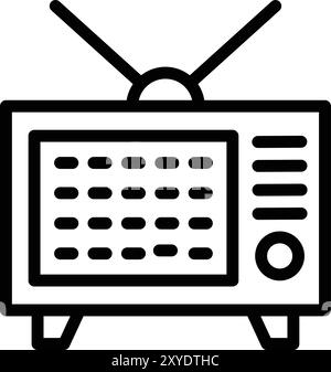Tv Vector Icon Design Illustration Stock Vector