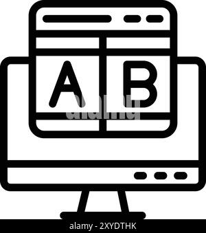 Ab testing Vector Icon Design Illustration Stock Vector