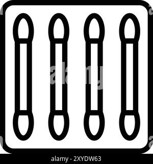 Cotton buds Vector Icon Design Illustration Stock Vector