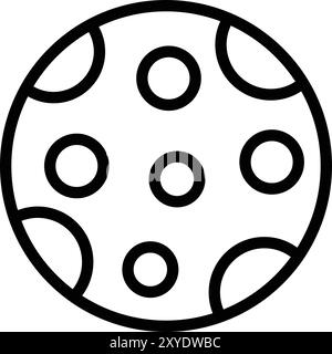 Full moon Vector Icon Design Illustration Stock Vector