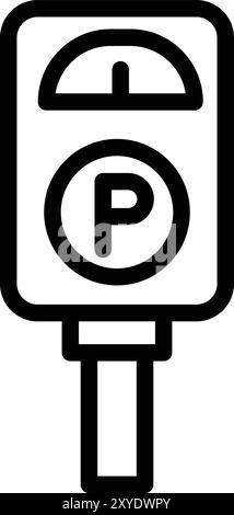 Parking meter Vector Icon Design Illustration Stock Vector