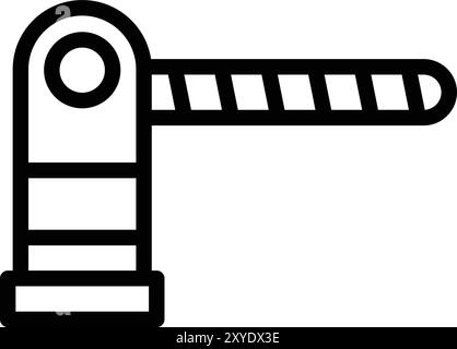 Parking barrier Vector Icon Design Illustration Stock Vector
