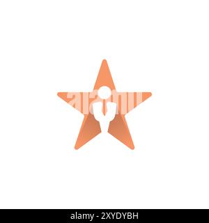 Star Leadership Logo Vector. Business Man Logo Stock Vector