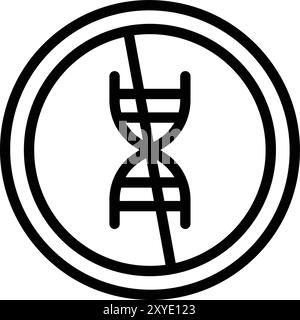 No gmo Vector Icon Design Illustration Stock Vector