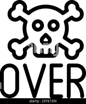 Game over Vector Icon Design Illustration Stock Vector