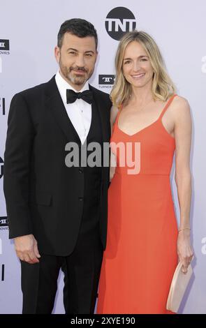 Jimmy Kimmell and Molly McNearney at the AFI's 46th Life Achievement Award Gala Tribute To George Clooney held at the Dolby Theatre in Hollywood, USA Stock Photo