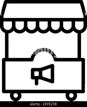 Booth Vector Icon Design Illustration Stock Vector