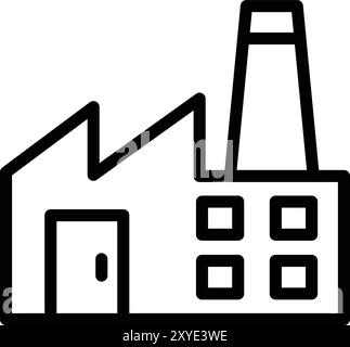 Factory Vector Icon Design Illustration Stock Vector