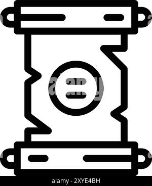 Scroll Vector Icon Design Illustration Stock Vector