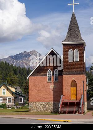 Pre-fire Jasper, Alberta, Canada Stock Photo