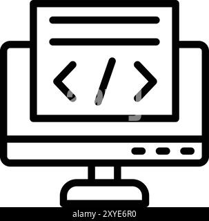 Coding Vector Icon Design Illustration Stock Vector