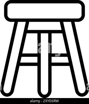 Bar Stool Vector Icon Design Illustration Stock Vector