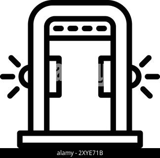 Body Scanner Vector Icon Design Illustration Stock Vector