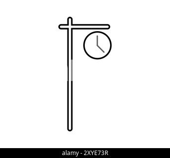 Station clock icon illustrated in vector on white background Stock Photo