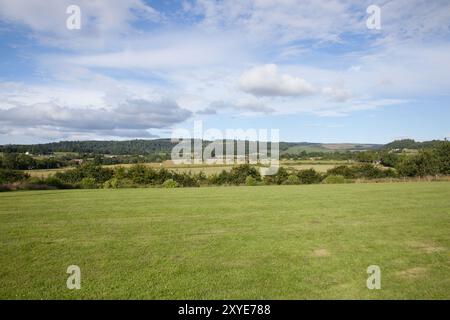 Scenic views of the countryside from Bannockburn, Stirling, Scotland in the UK Stock Photo