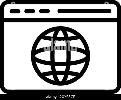 Browser Vector Icon Design Illustration Stock Vector