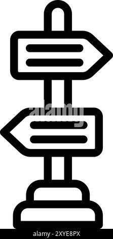Direction Vector Icon Design Illustration Stock Vector